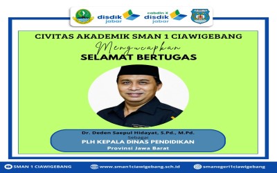 Selamat Atas Terpilihnya PLH Kepala Dinas Pendidikan Provinsi Jawa Barat yang baru